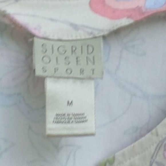 Sigrid Olsen Medium Pink Cream Floral Blazer Jacket Cotton Lightweight Spring - Picture 5 of 5